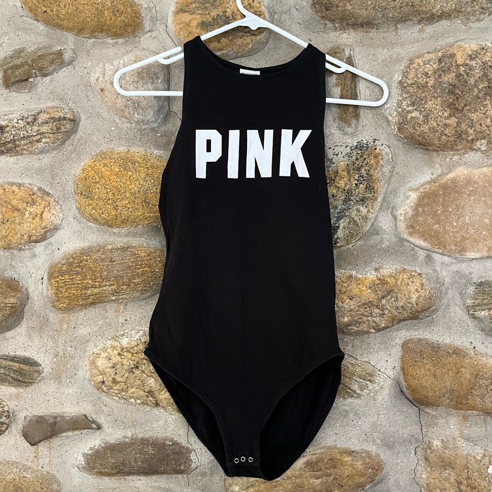PINK Victoria's Secret Classic Black Bodysuit